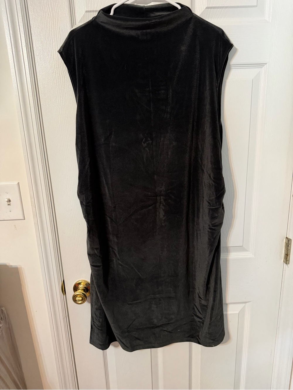 a new day Black Velvety Dress size 2X side ruching